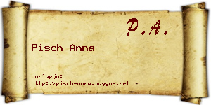 Pisch Anna névjegykártya
